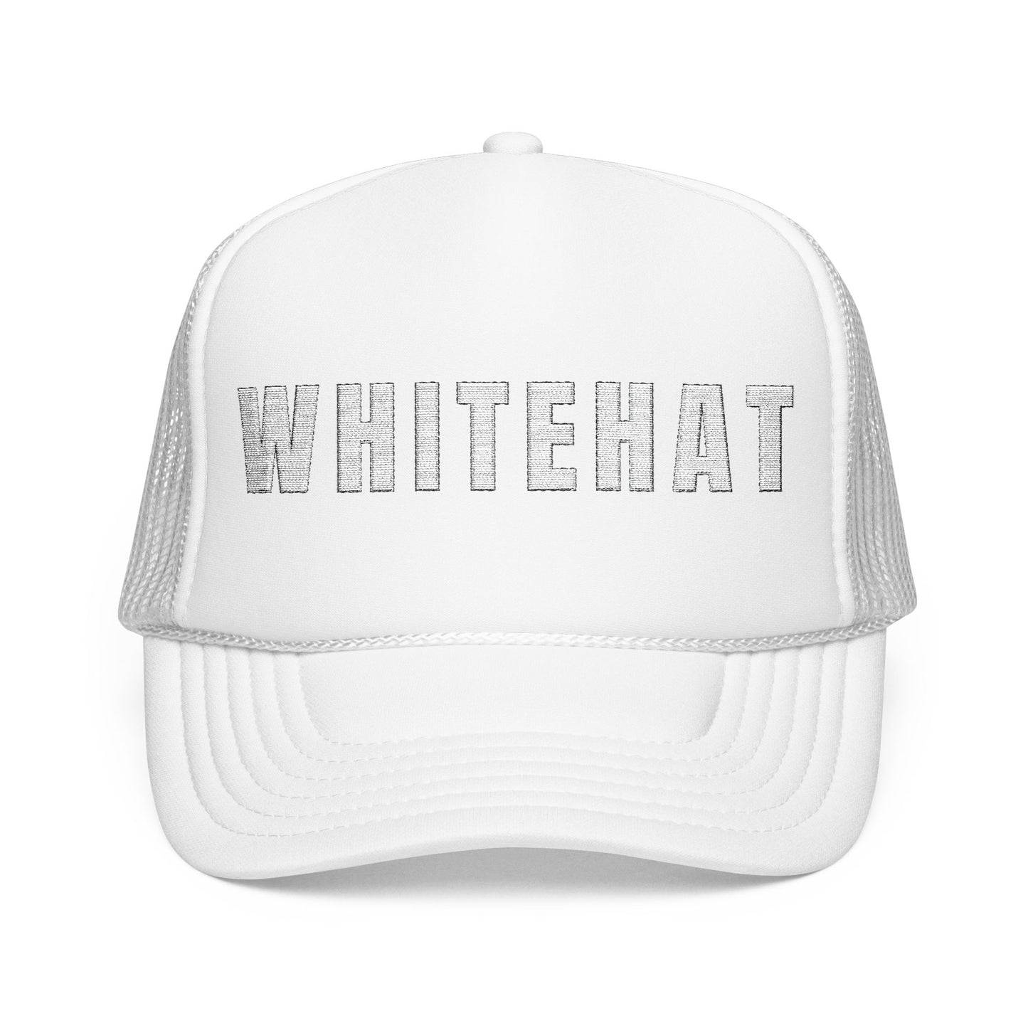 INSPIRED WHITEHAT Embroidered Trucker Hat