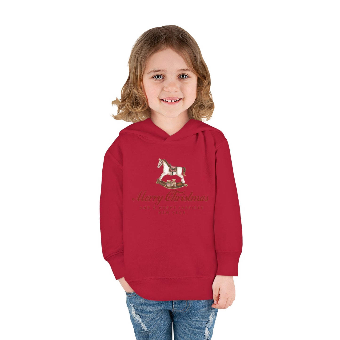 INSPIRED Toddler Hoodie - Merry Christmas Horse