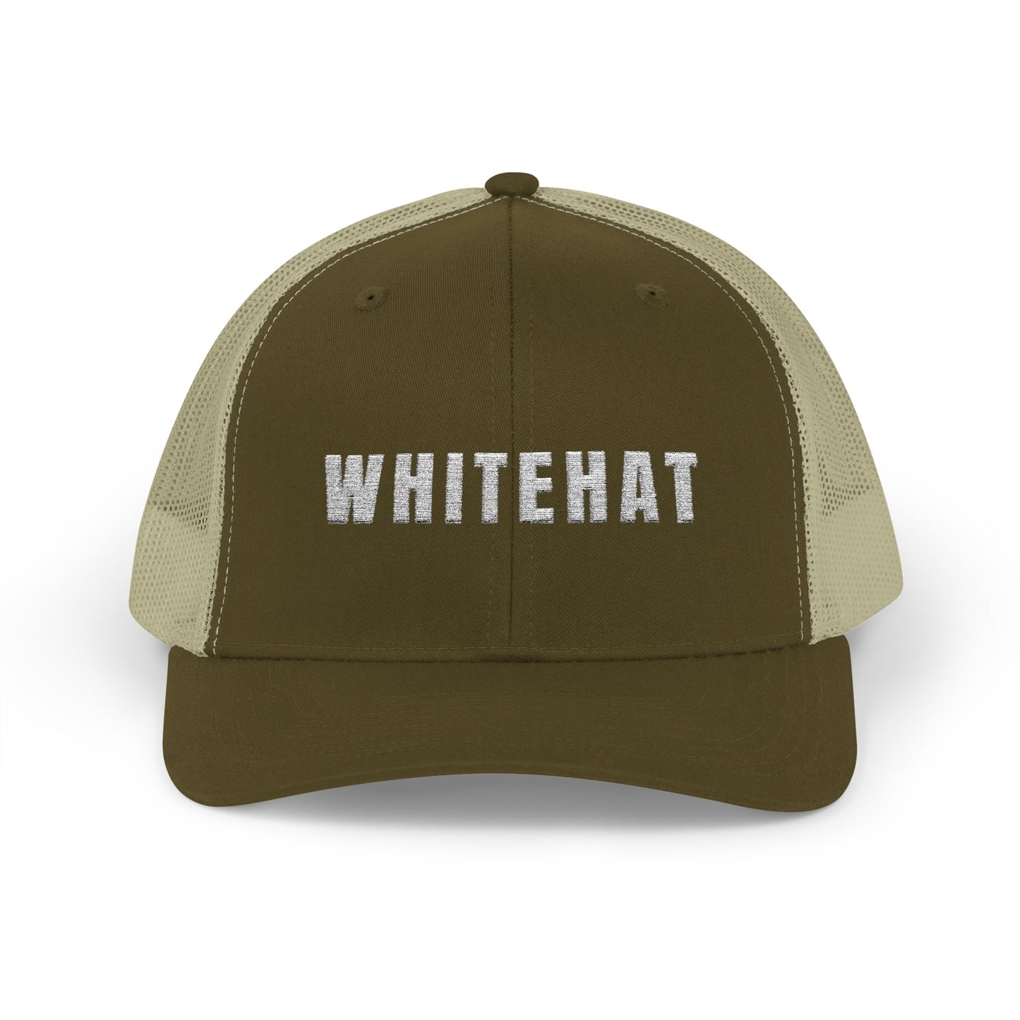 INSPIRED WHITEHAT Trucker Cap  Embroidered Mesh Snapback