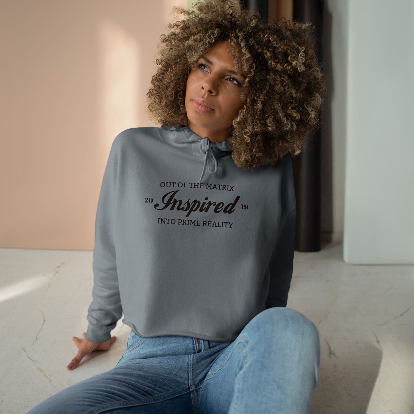 INSPIRED PRIME REALITY Crop Hoodie