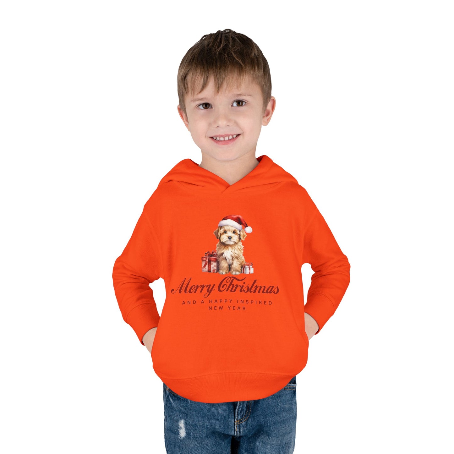 INSPIRED Toddler Hoodie - Merry Christmas Dog