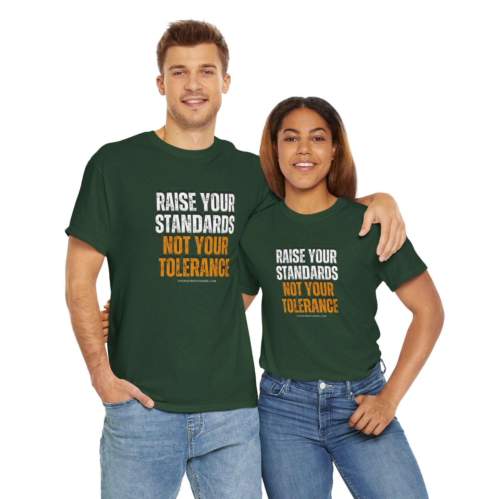 INSPIRED RAISE YOUR STANDARDS UNISEX Heavy Cotton Tee