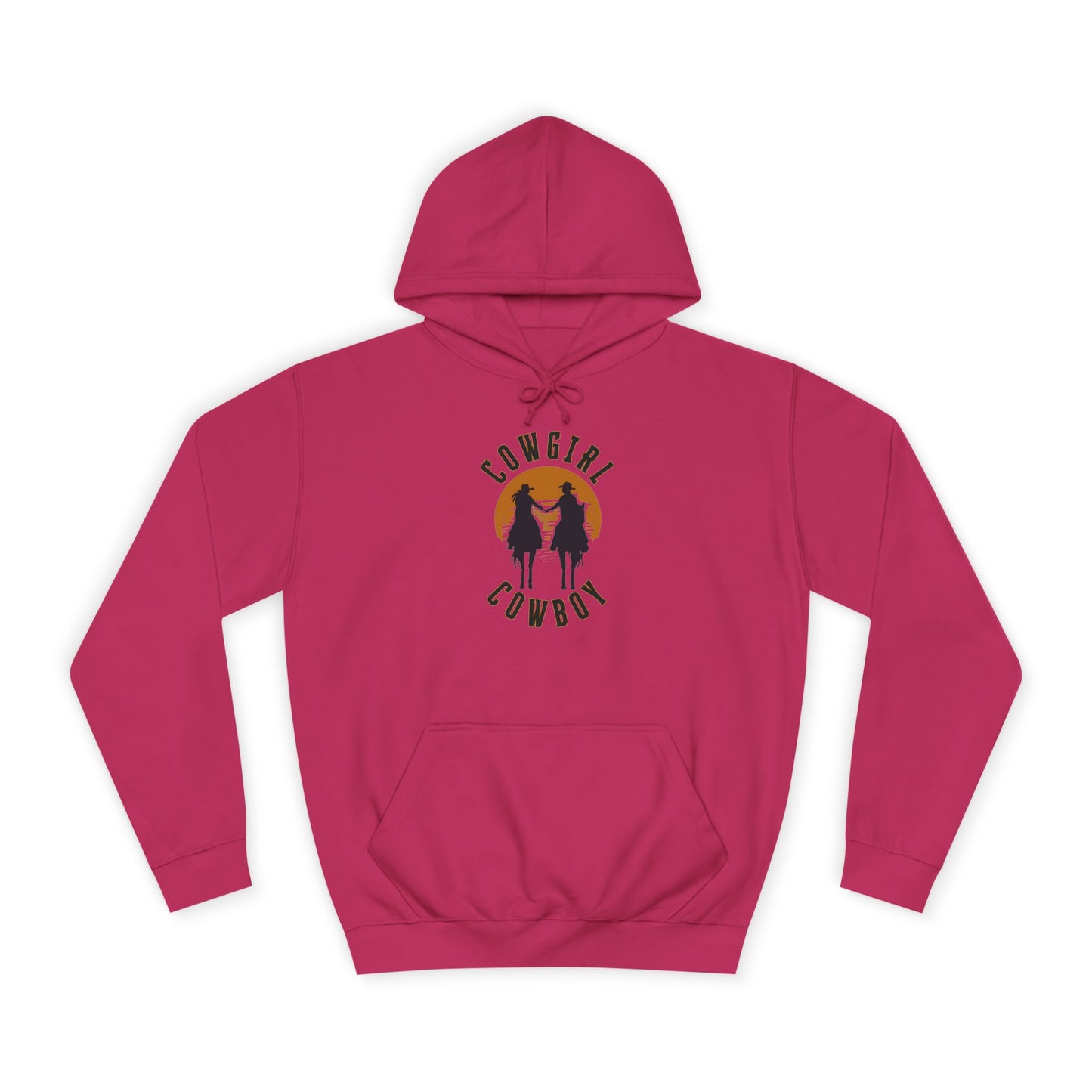 COWBOY AND COWGIRL UNISEX College Hoodie