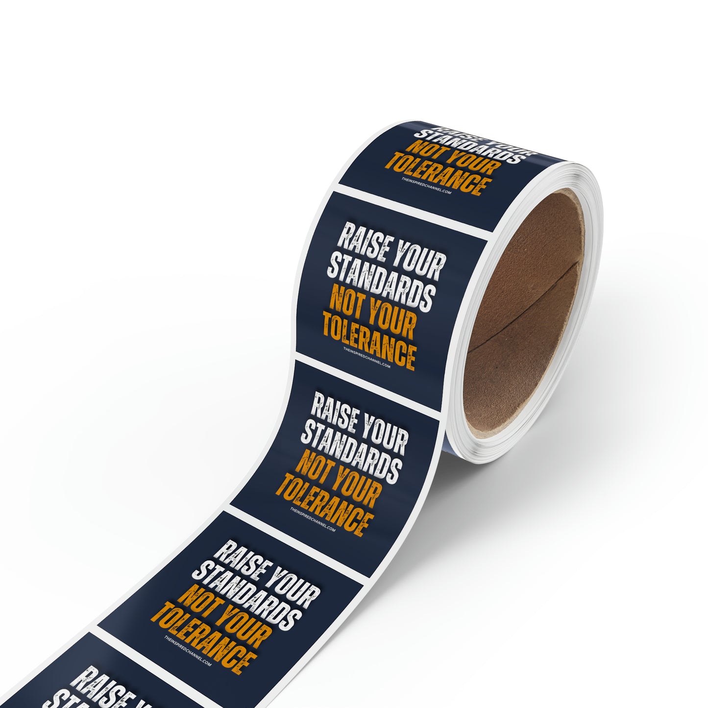 INSPIRED RAISE YOUR STANDARDS... Square Sticker Label Rolls