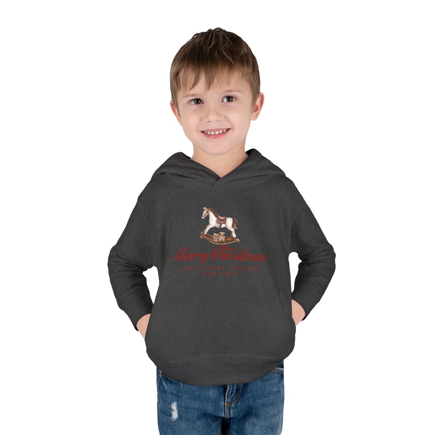 INSPIRED Toddler Hoodie - Merry Christmas Horse