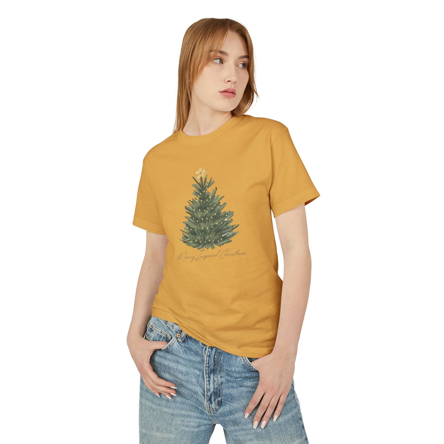 INSPIRED SPECIAL CHRISTMAS Edition Tree Garment-Dyed Heavyweight Cotton Tee UNISEX