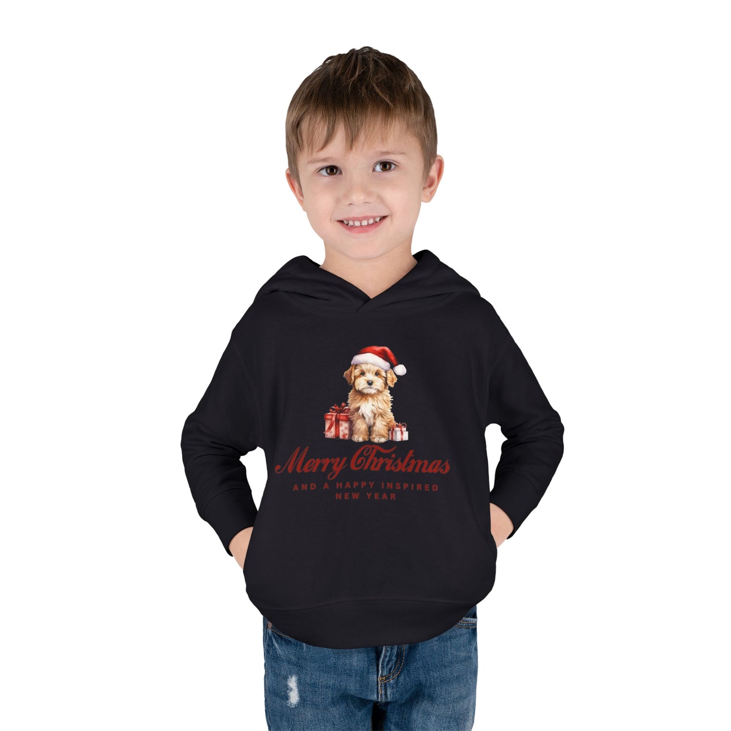 INSPIRED Toddler Hoodie - Merry Christmas Dog