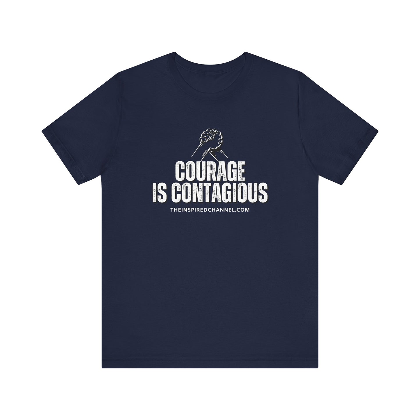 INSPIRED UNISEX Courage Is Contagious Jersey Short Sleeve Tee