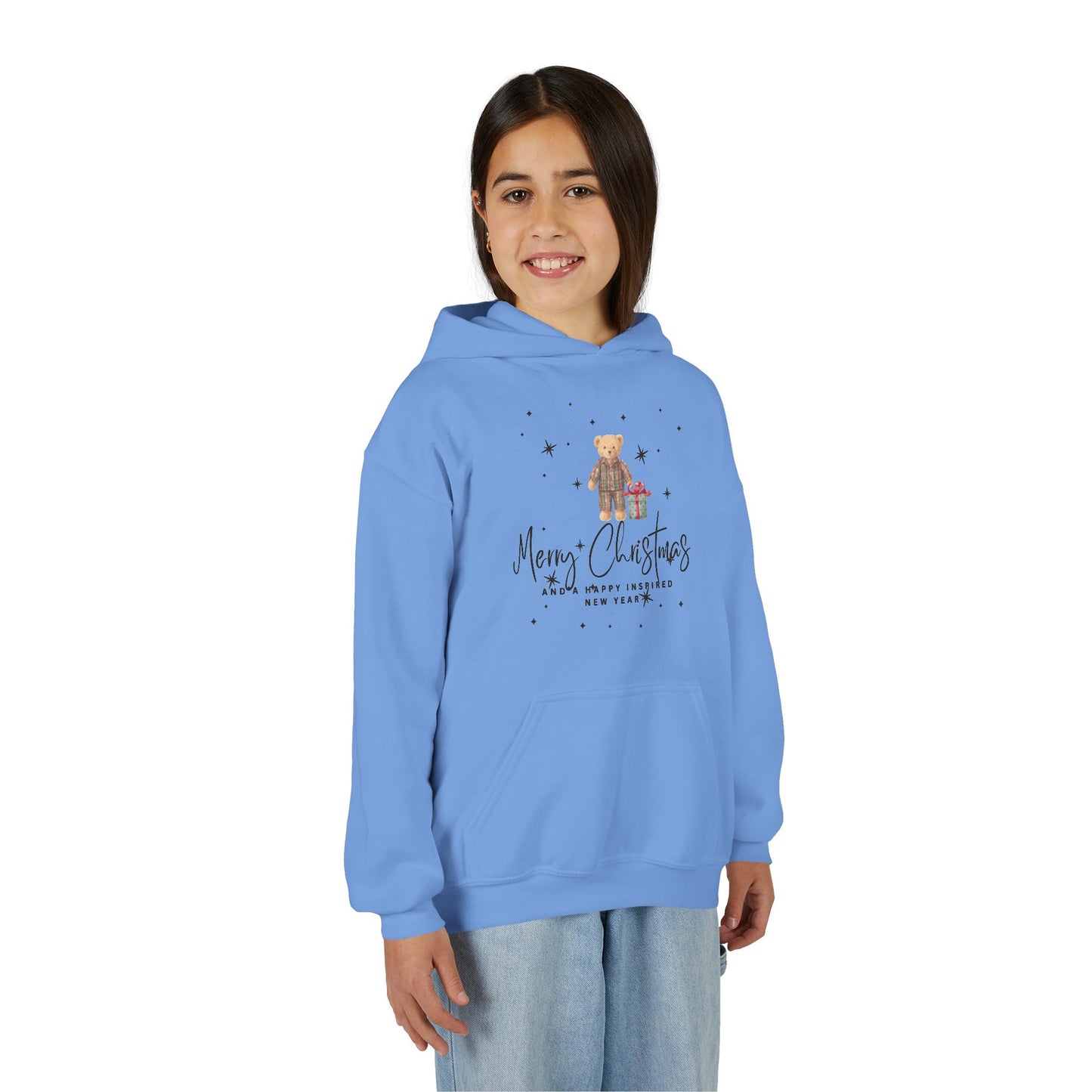 INSPIRED Youth Christmas Teddy Holiday Hoodie