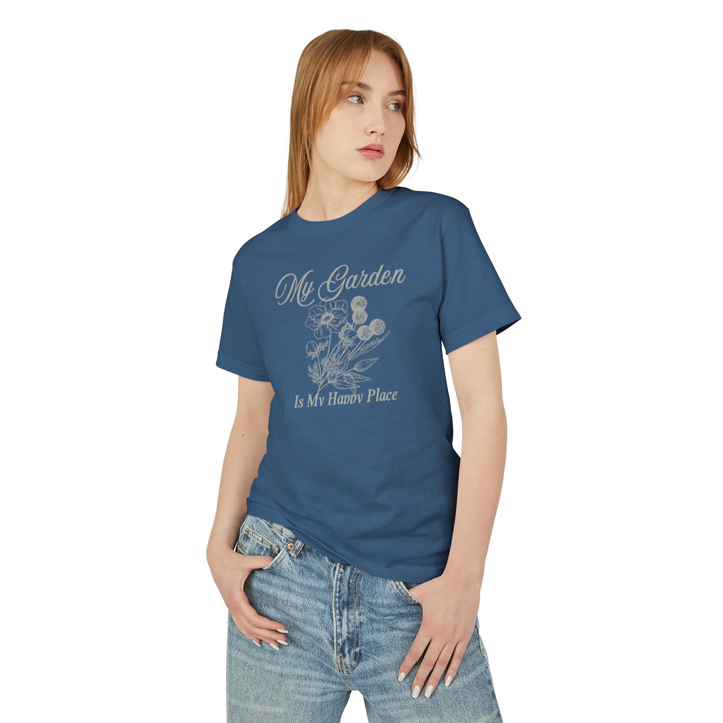 INSPIRED GARDEN UNISEX M Garment-Dyed Heavyweight Cotton Tee W