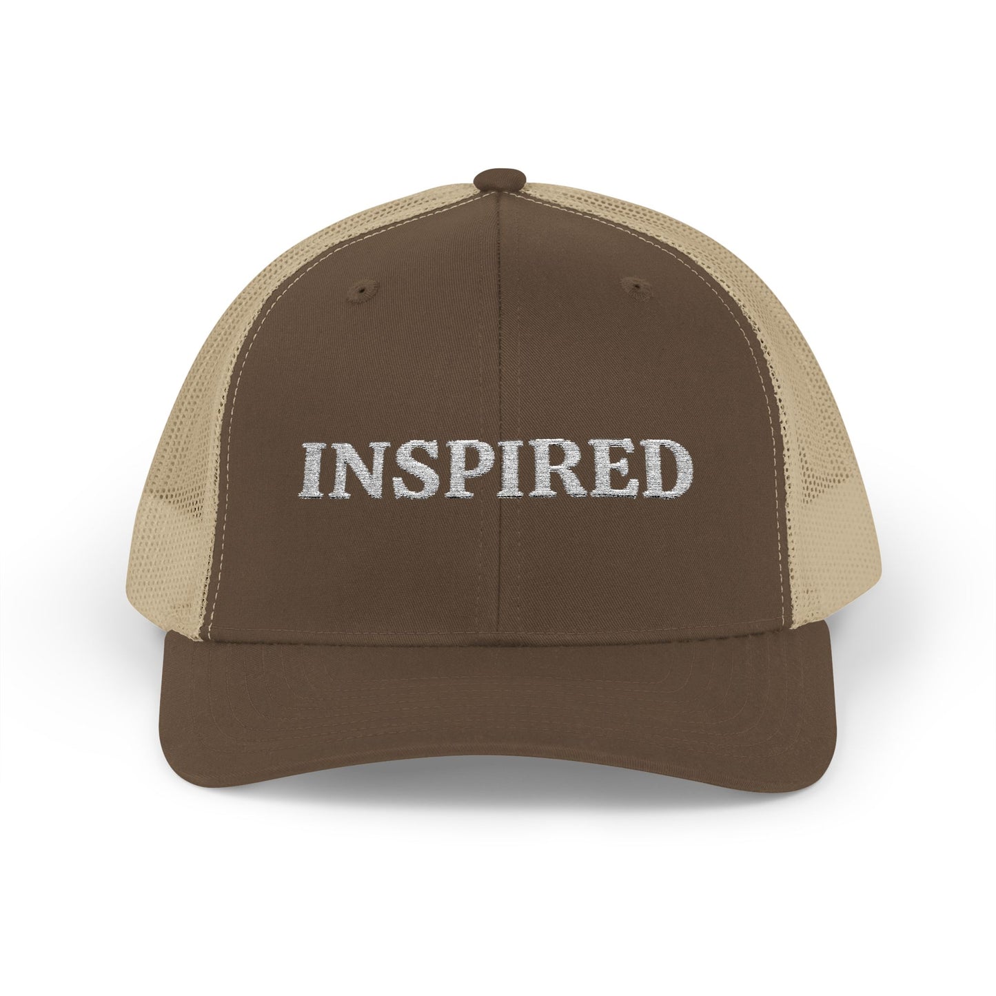 Inspired Snapback Trucker Cap — Rhinestone 'INSPIRED' Mesh Hat