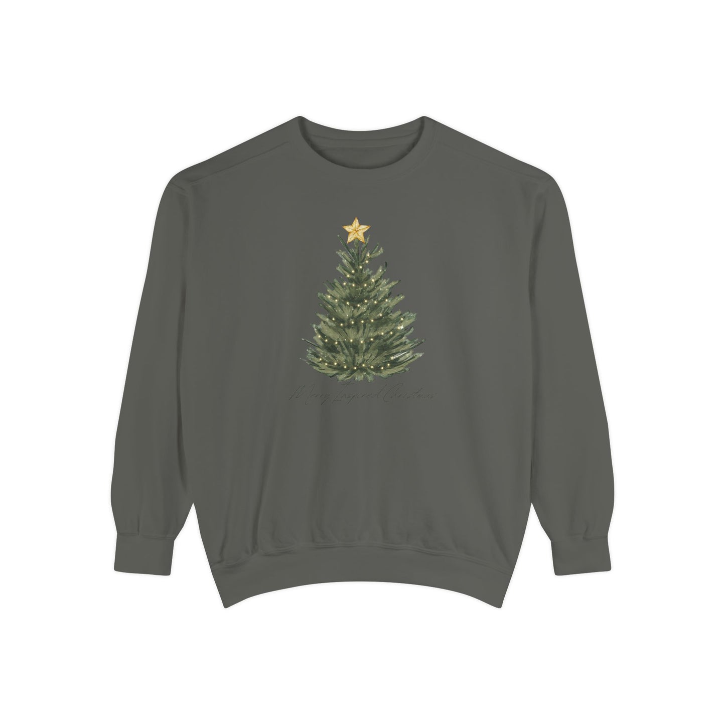 INSPIRED SPECIAL CHRISTMAS Tree EDITION UNISEX Garment-Dyed Sweatshirt