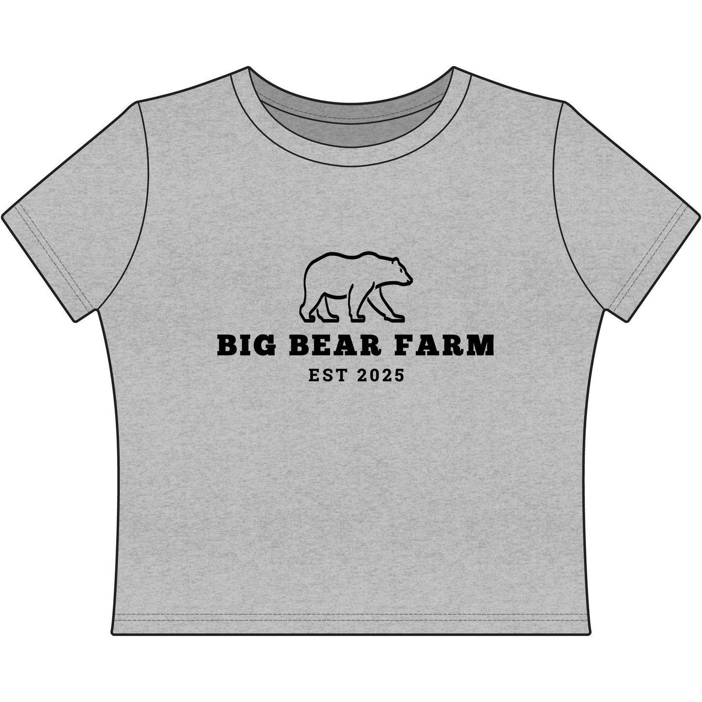 INSPIRED Big Bear Farm EST 2025' Cropped Farmhouse Tee