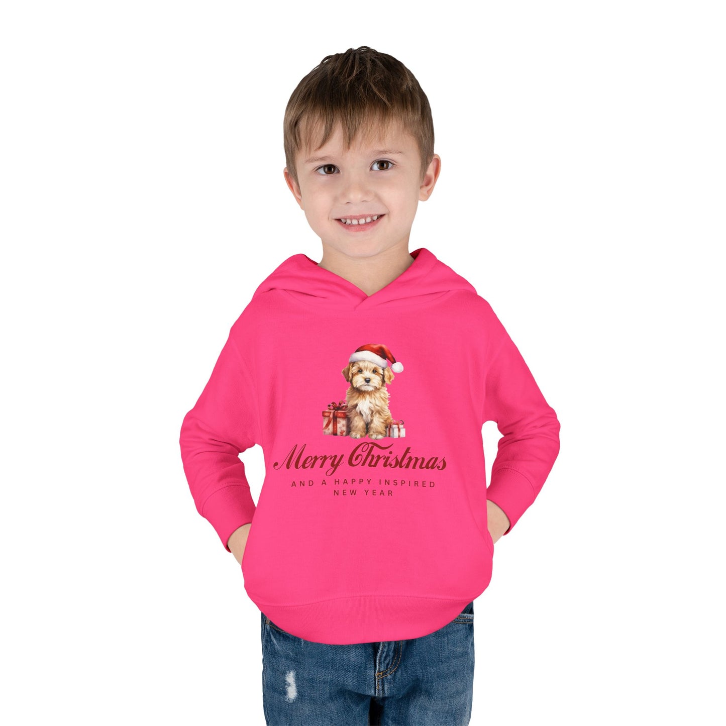 INSPIRED Toddler Hoodie - Merry Christmas Dog