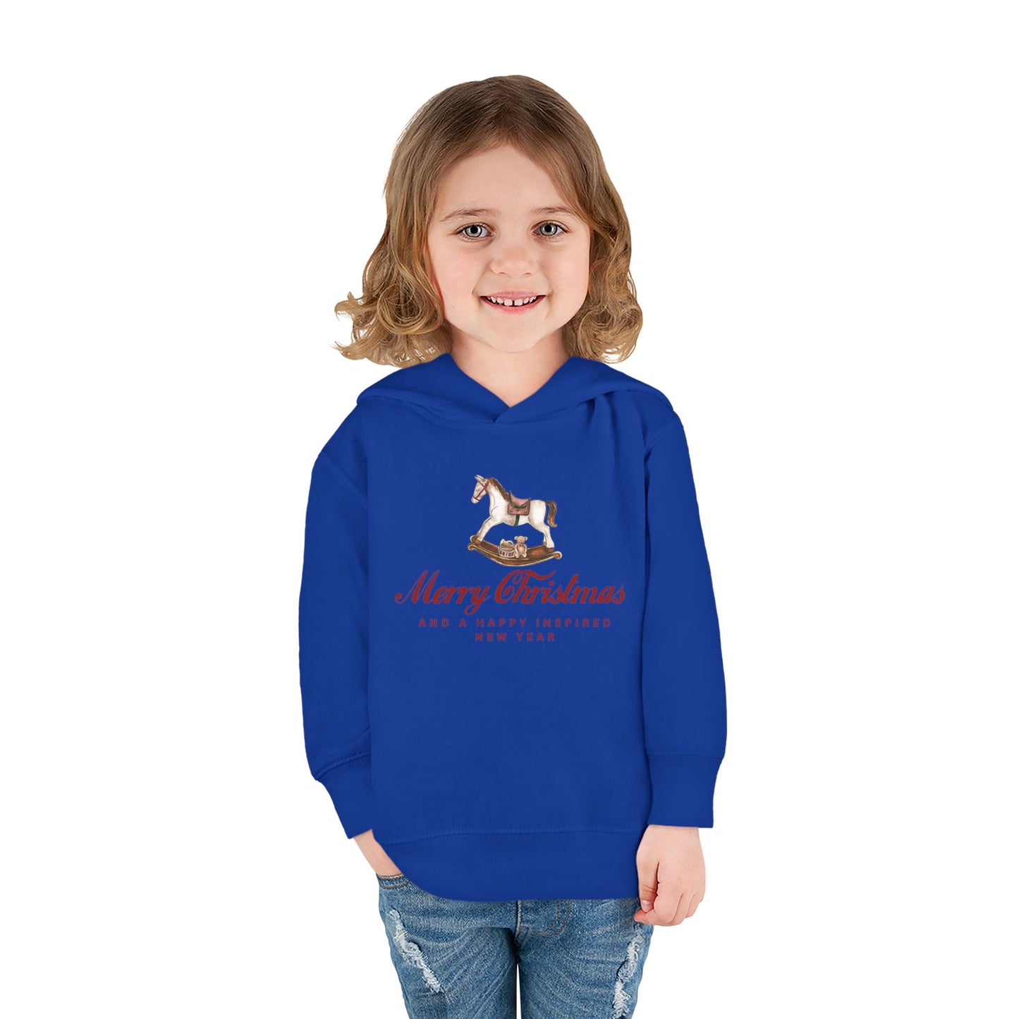 INSPIRED Toddler Hoodie - Merry Christmas Horse