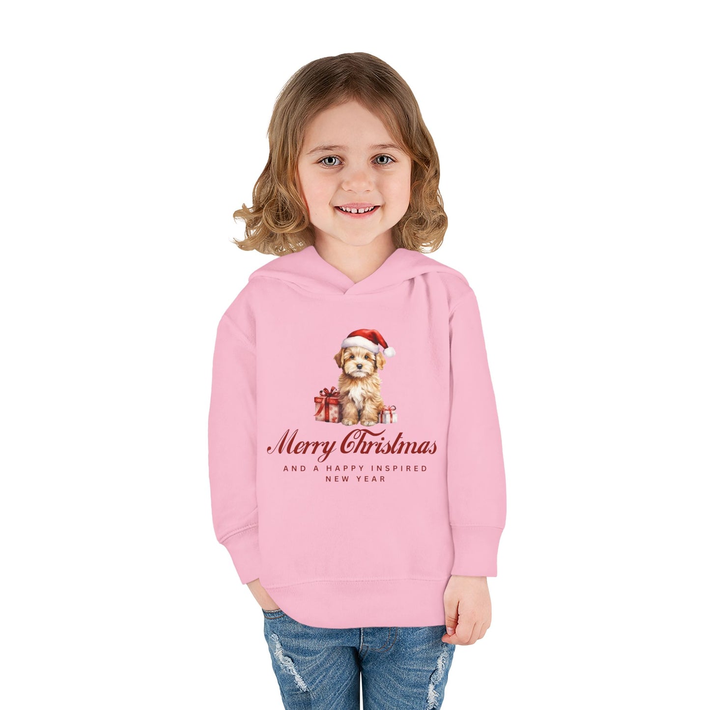 INSPIRED Toddler Hoodie - Merry Christmas Dog