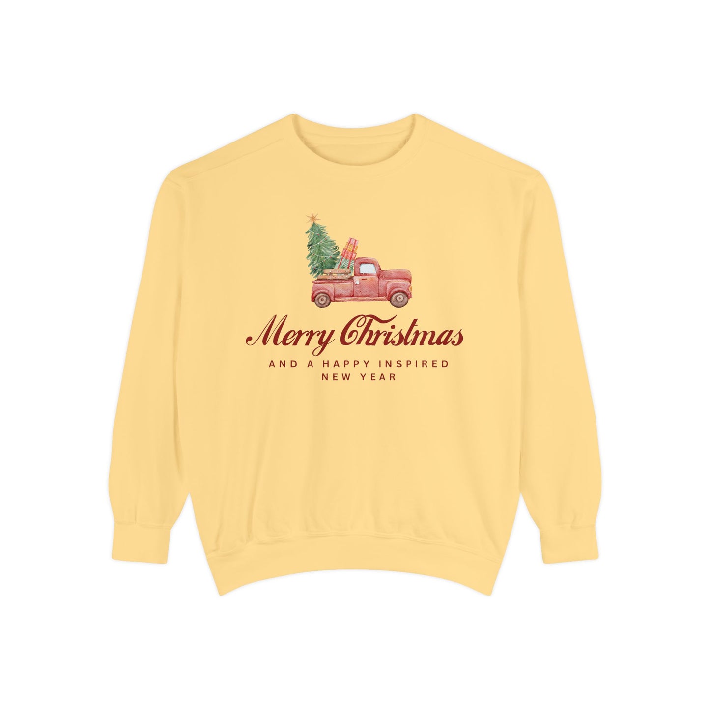 INSPIRED SPECIAL CHRISTMAS EDITION Truck UNISEX Garment-Dyed Sweatshirt