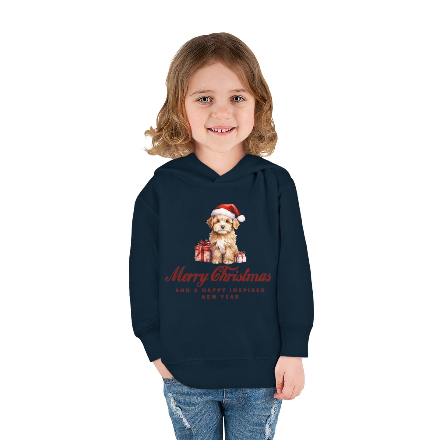 INSPIRED Toddler Hoodie - Merry Christmas Dog
