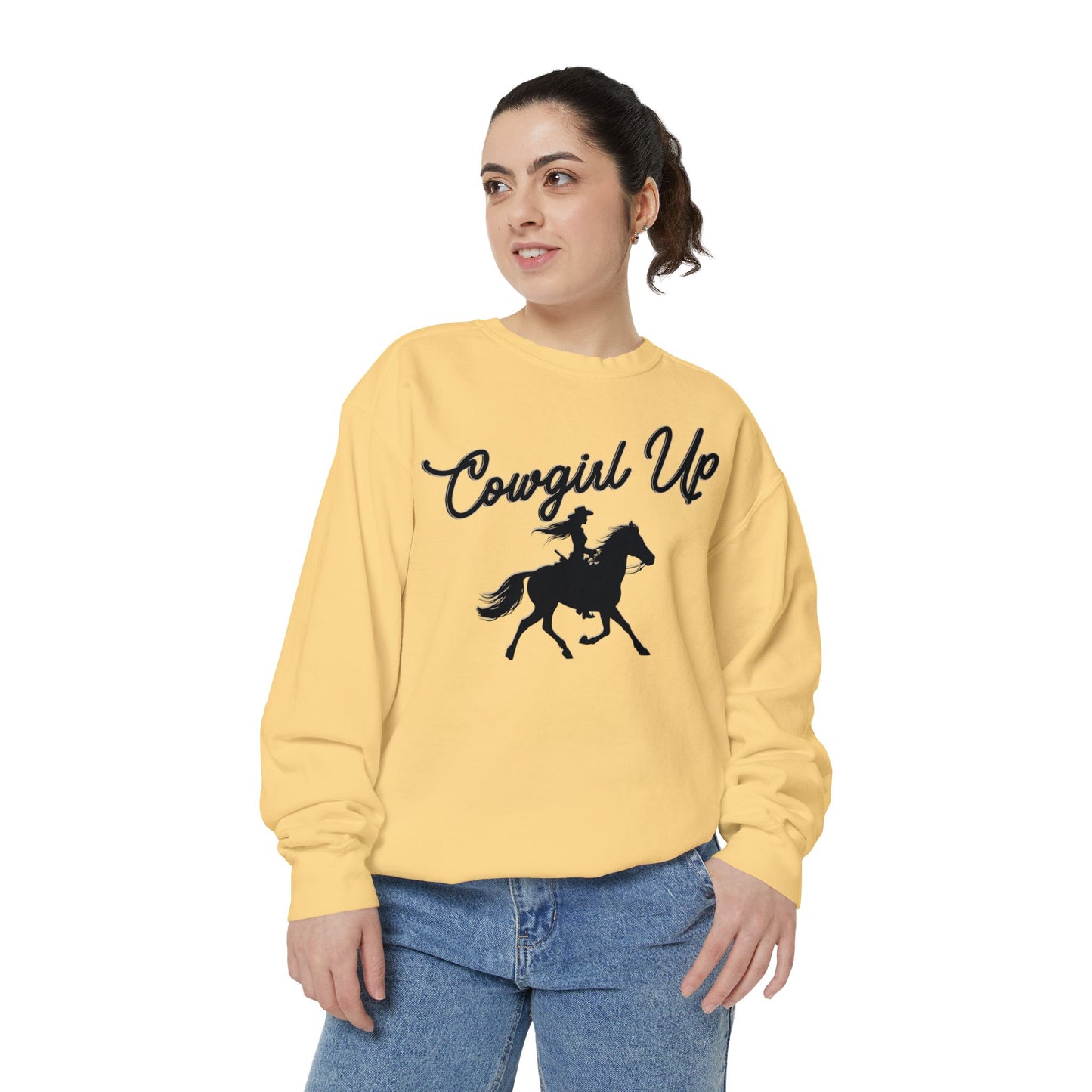 COWGIRL UP UNISEX Garment-Dyed Sweatshirt