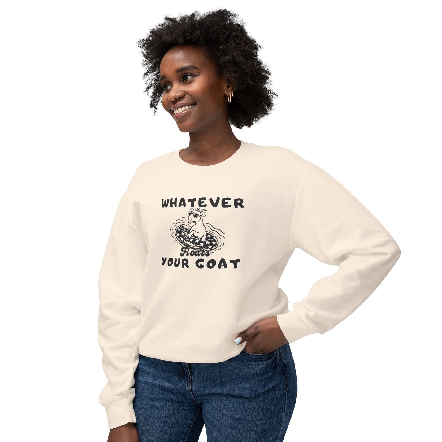 INSPIRED Goat Unisex Lightweight Crewneck Sweatshirt