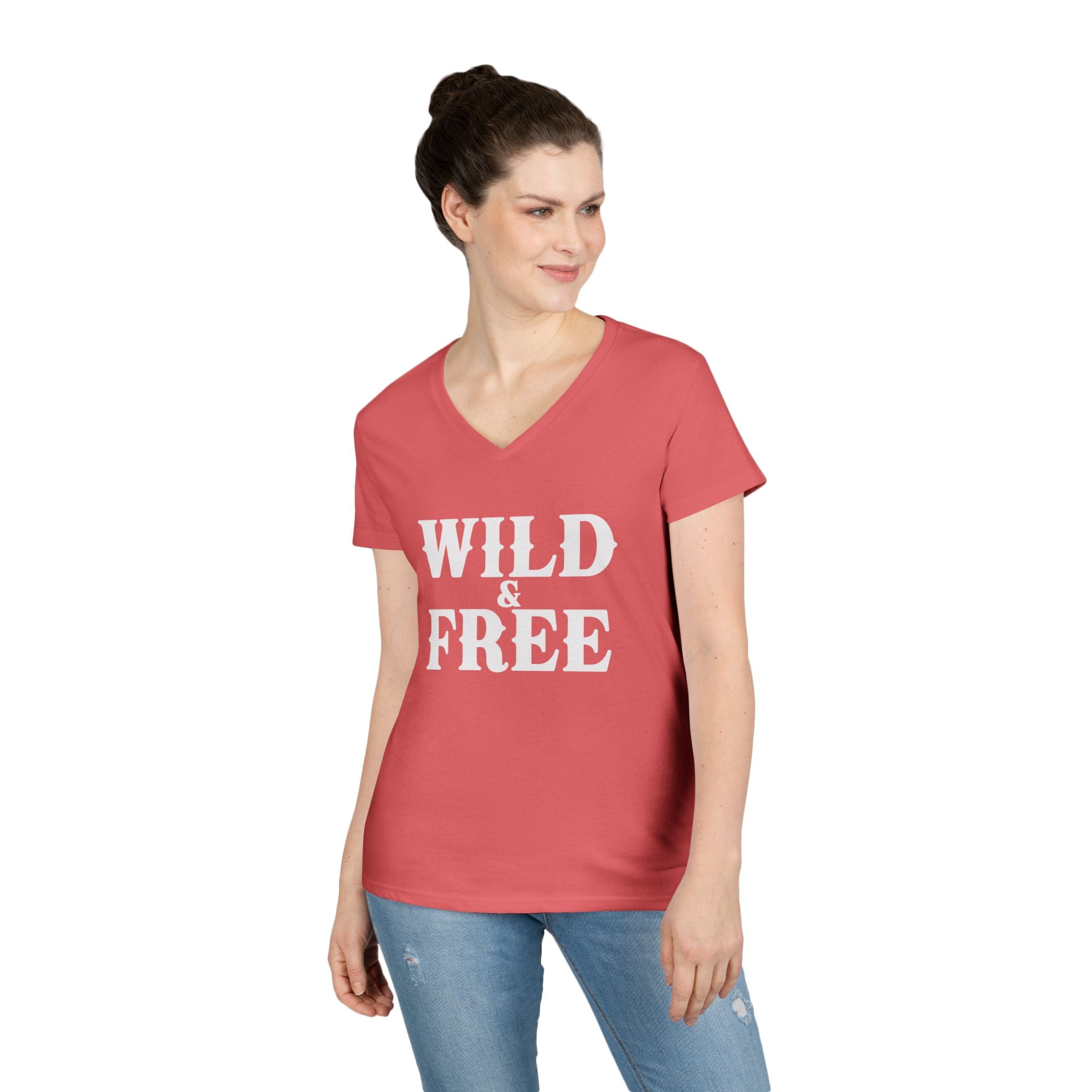 WILD AND FREE Ladies' V-Neck T-Shirt