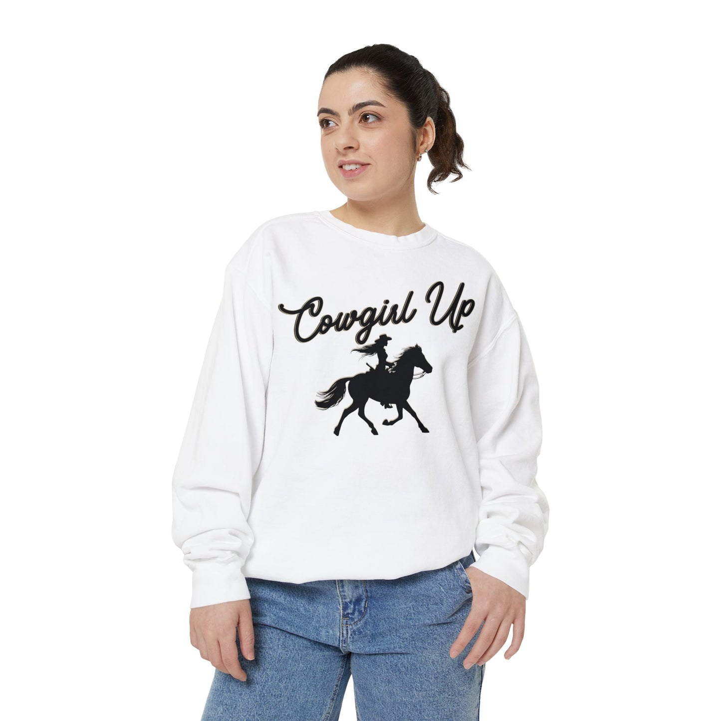 COWGIRL UP UNISEX Garment-Dyed Sweatshirt