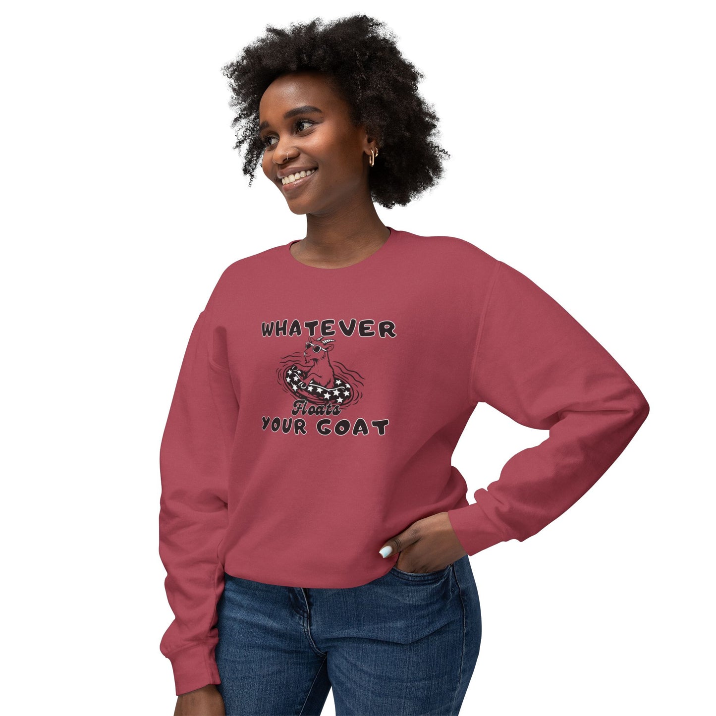 INSPIRED Goat Unisex Lightweight Crewneck Sweatshirt