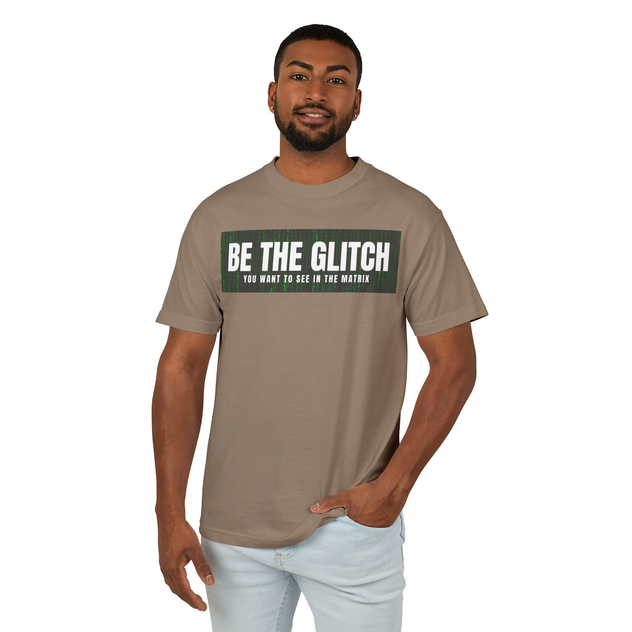 BE THE GLITCH UNISEX Garment-Dyed Heavyweight Cotton Tee