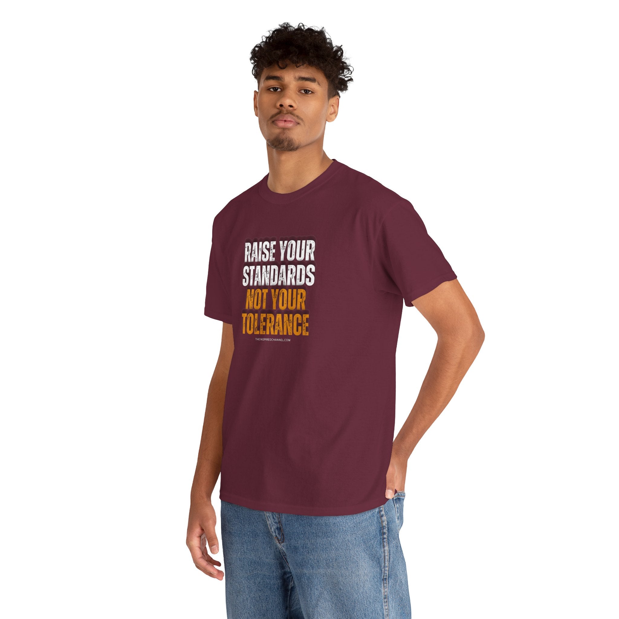 INSPIRED RAISE YOUR STANDARDS UNISEX Heavy Cotton Tee