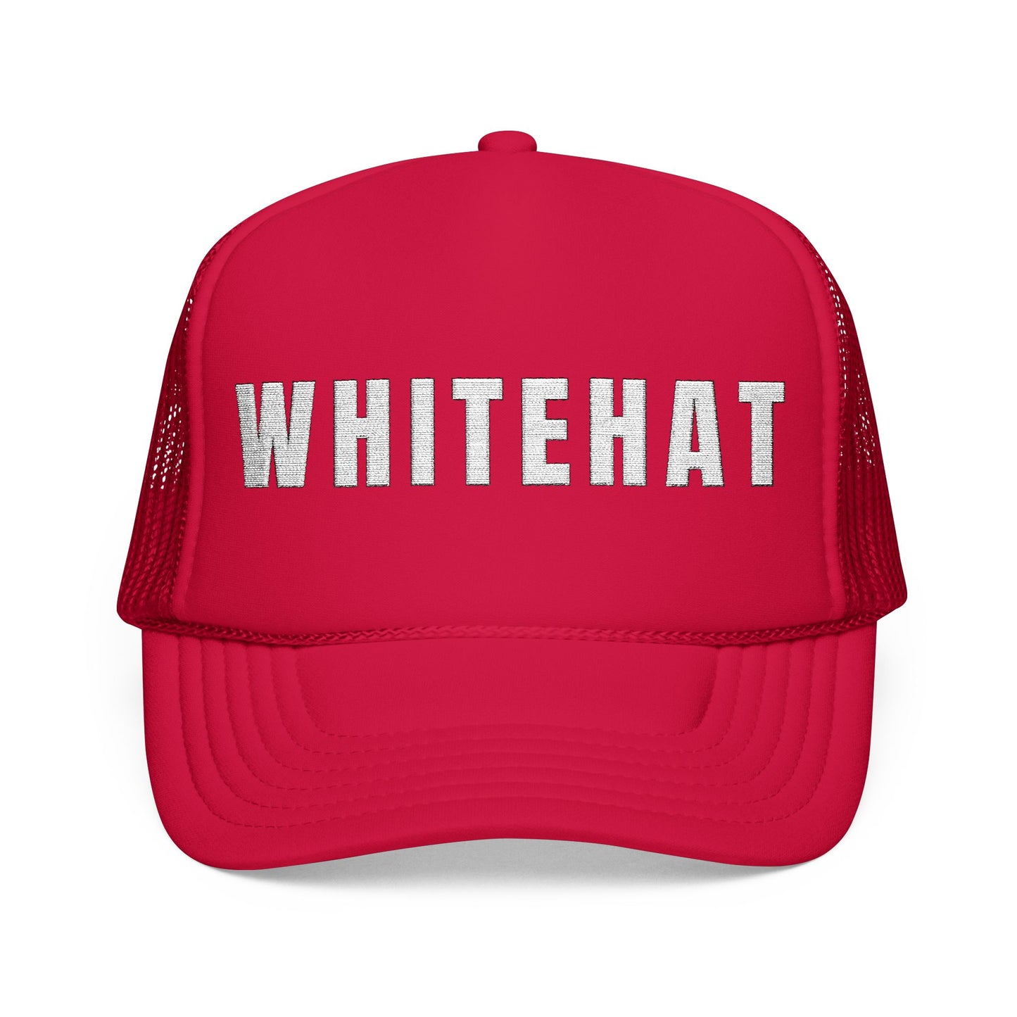 INSPIRED WHITEHAT Embroidered Trucker Hat