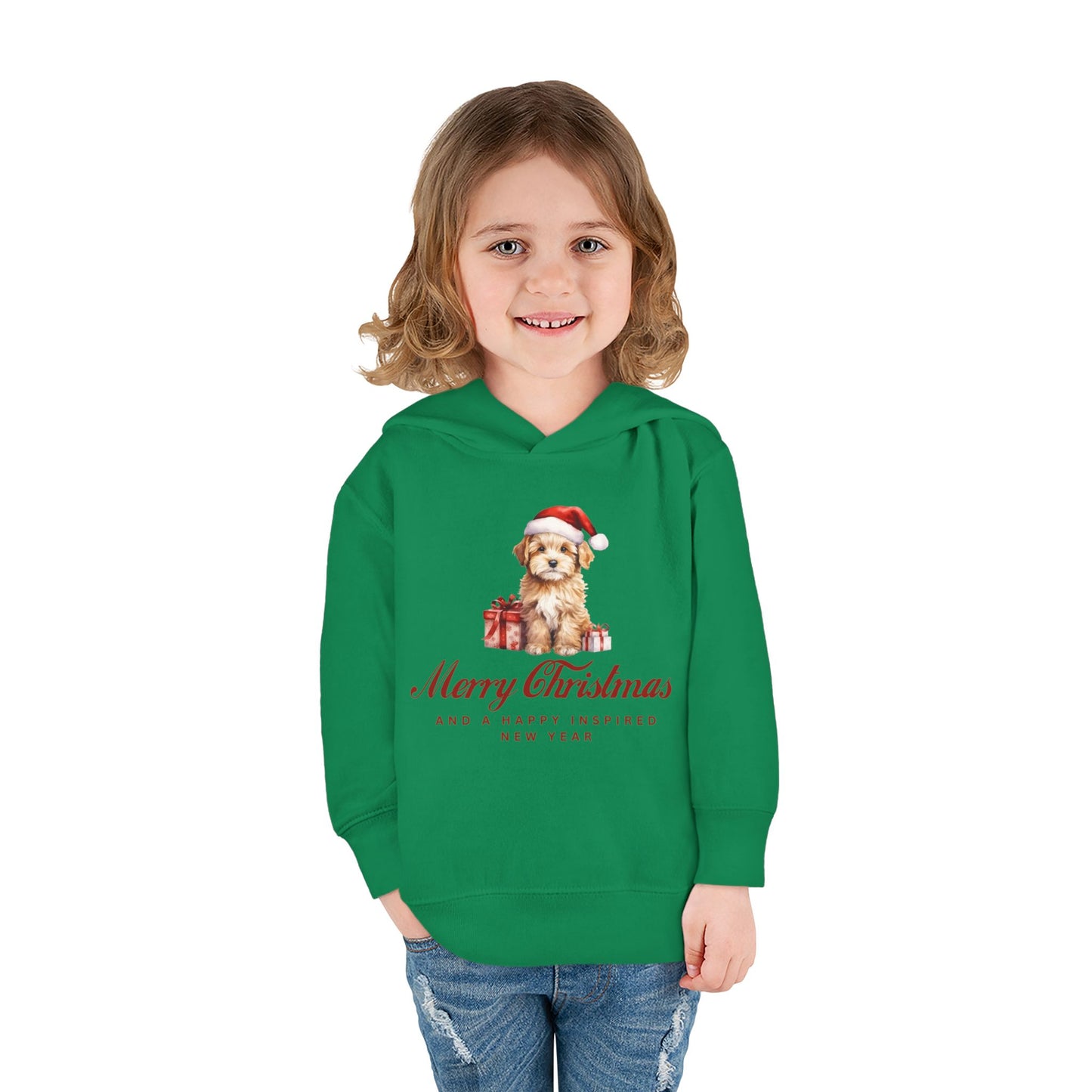INSPIRED Toddler Hoodie - Merry Christmas Dog