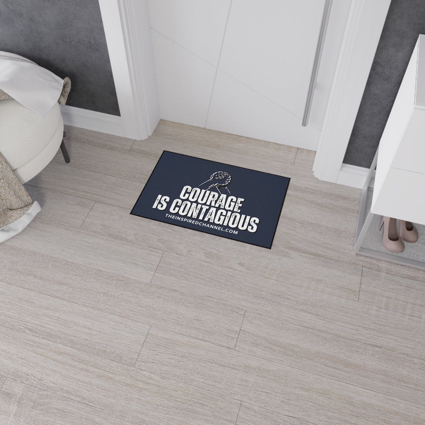 INSPIRED Courage Is Contagious Heavy Duty Floor Mat