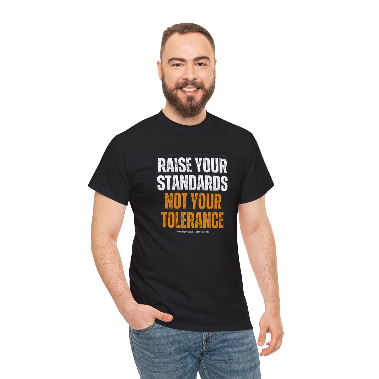 INSPIRED RAISE YOUR STANDARDS Unisex Heavy Cotton Tee