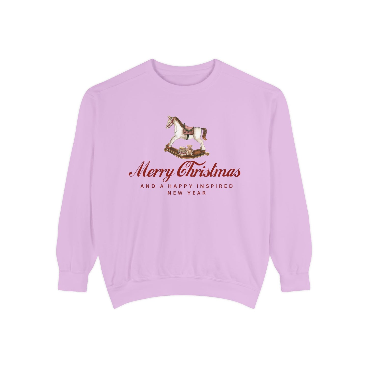 INSPIRED SPECIAL CHRISTMAS EDITION Horse UNISEX Garment-Dyed Sweatshirt