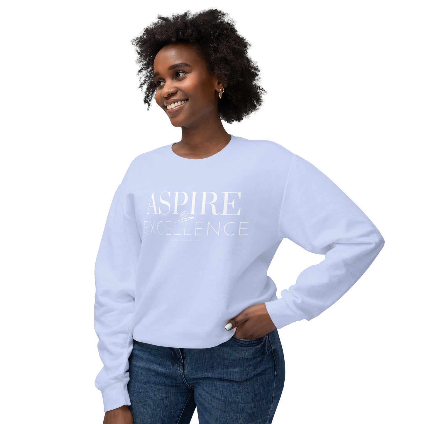 INSPIRED Aspire 2 Excellence UNISEX Lightweight Crewneck Sweatshirt