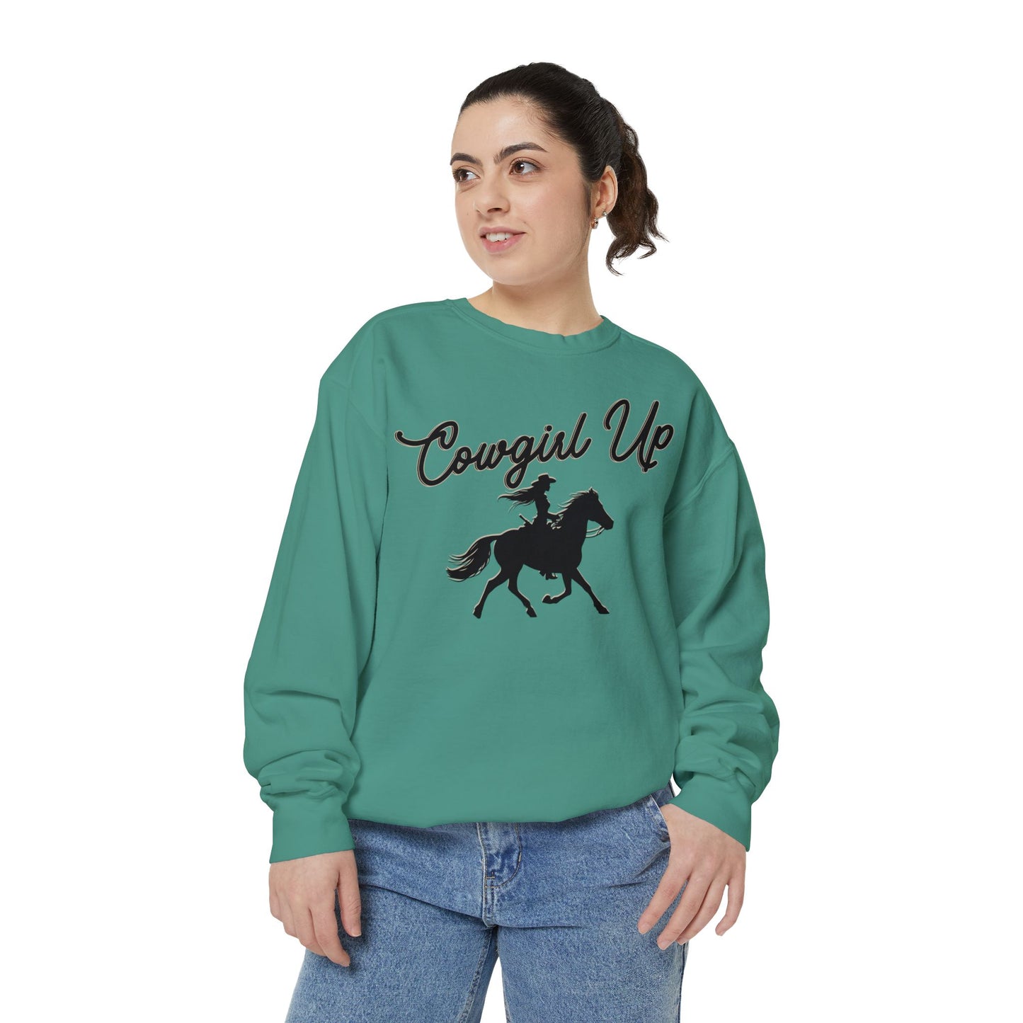 COWGIRL UP UNISEX Garment-Dyed Sweatshirt