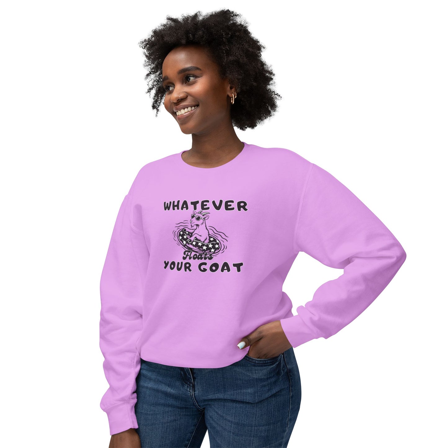 INSPIRED Goat Unisex Lightweight Crewneck Sweatshirt