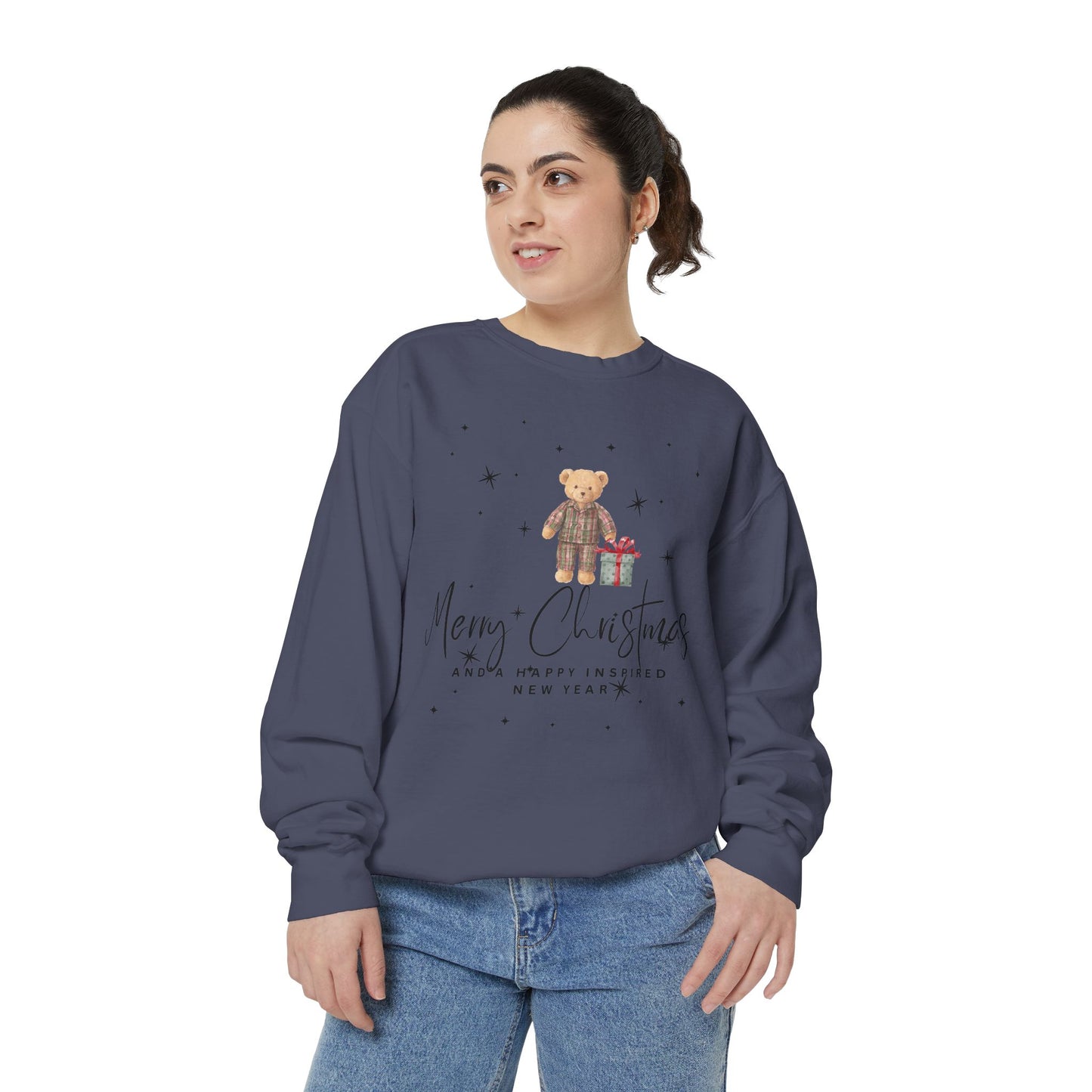 INSPIRED SPECIAL CHRISTMAS EDITION Bear UNISEX Garment-Dyed Sweatshirt