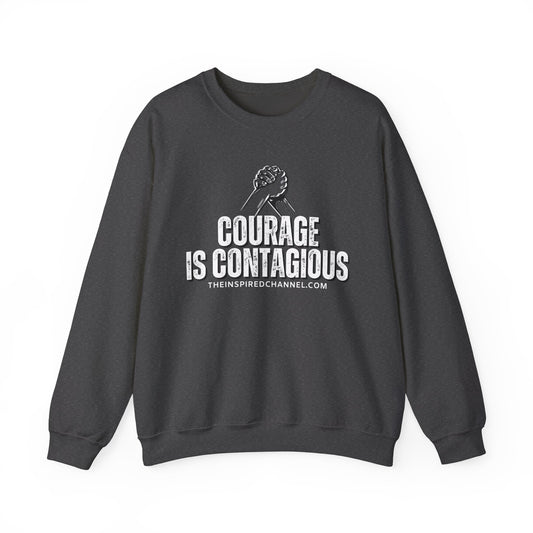 INSPIRED UNISEX Courage Is Contagious Unisex Heavy Blend Crewneck Sweatshirt