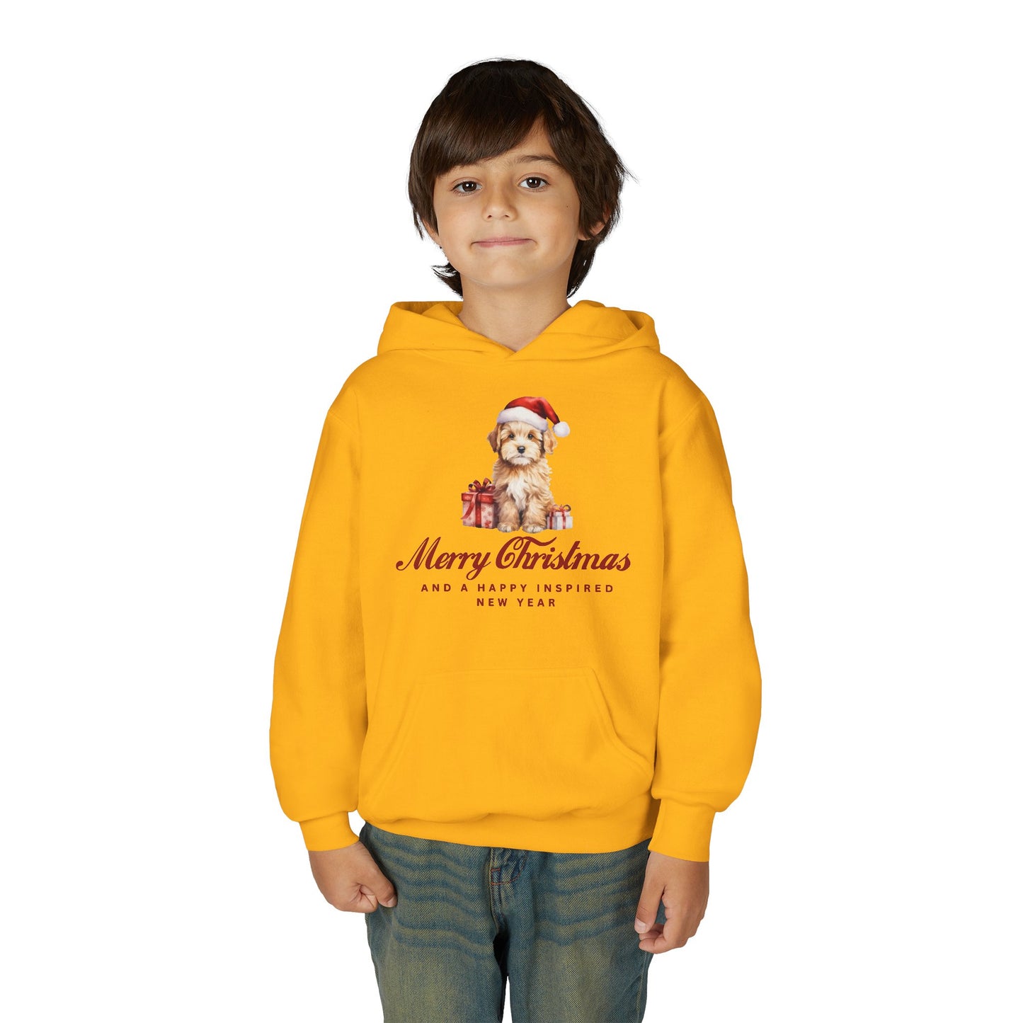 INSPIRED Youth Christmas Dog Holiday Hoodie