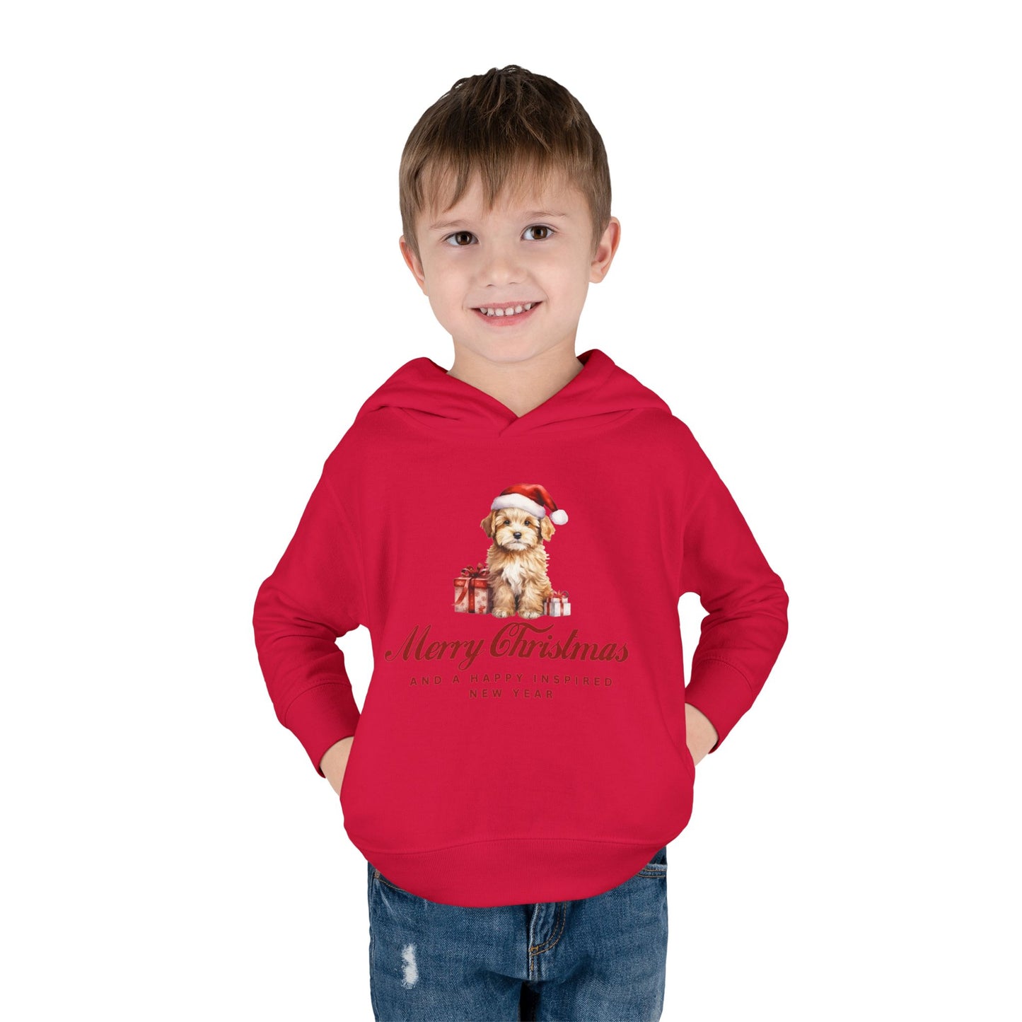 INSPIRED Toddler Hoodie - Merry Christmas Dog