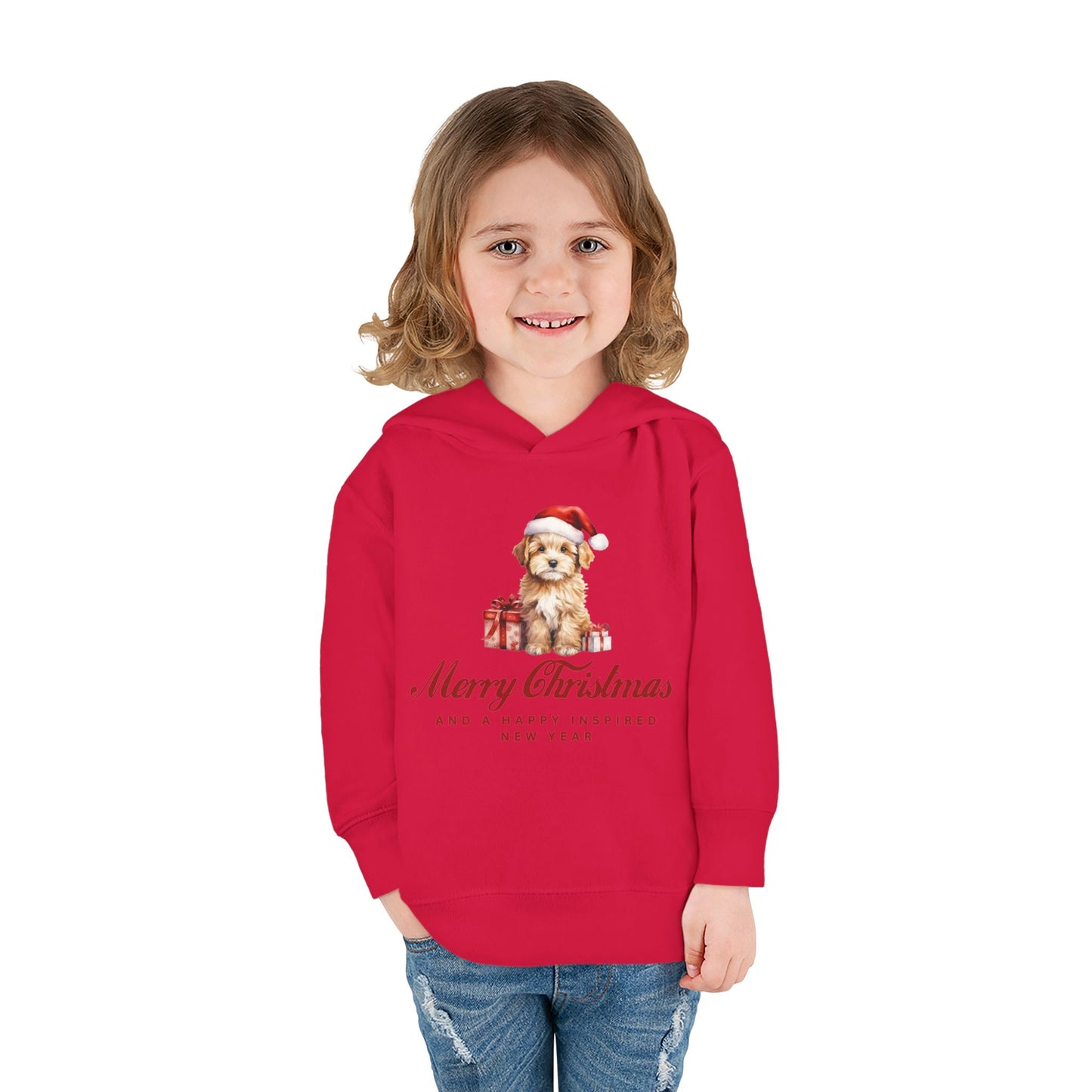 INSPIRED Toddler Hoodie - Merry Christmas Dog