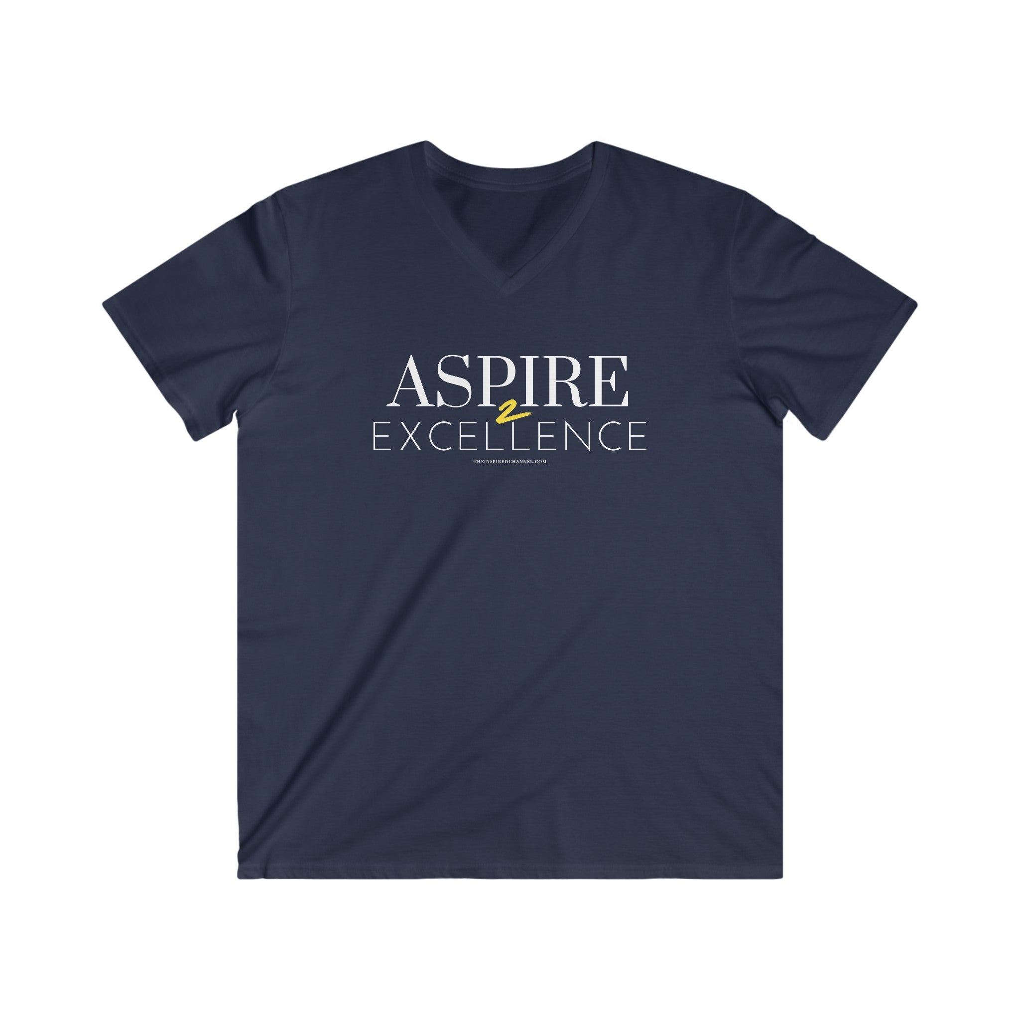 INSPIRED Aspire 2 Excellence MEN'S Fitted V-Neck Short Sleeve Tee