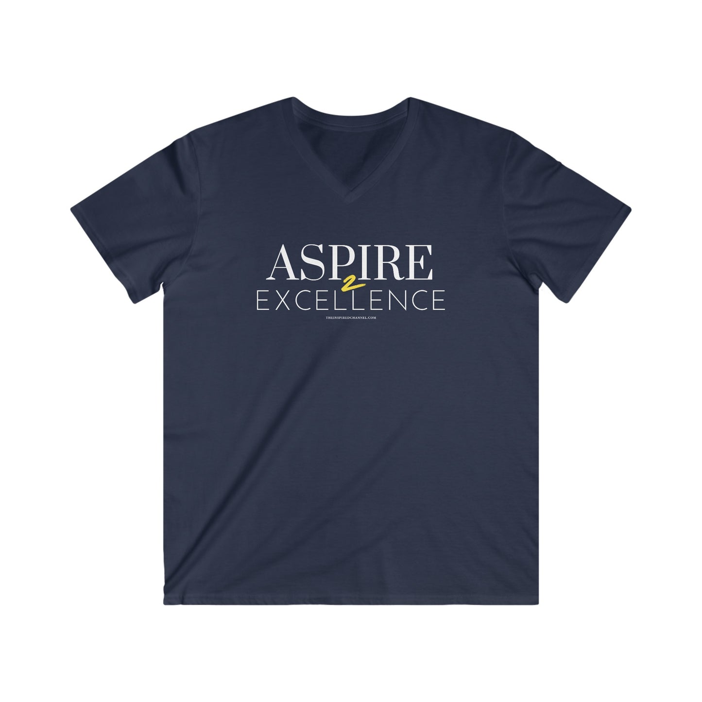 INSPIRED Aspire 2 Excellence MEN'S Fitted V-Neck Short Sleeve Tee