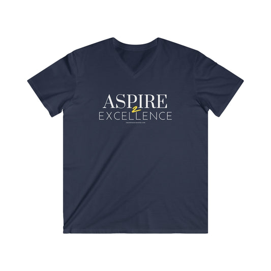 INSPIRED Aspire 2 Excellence MEN'S Fitted V-Neck Short Sleeve Tee