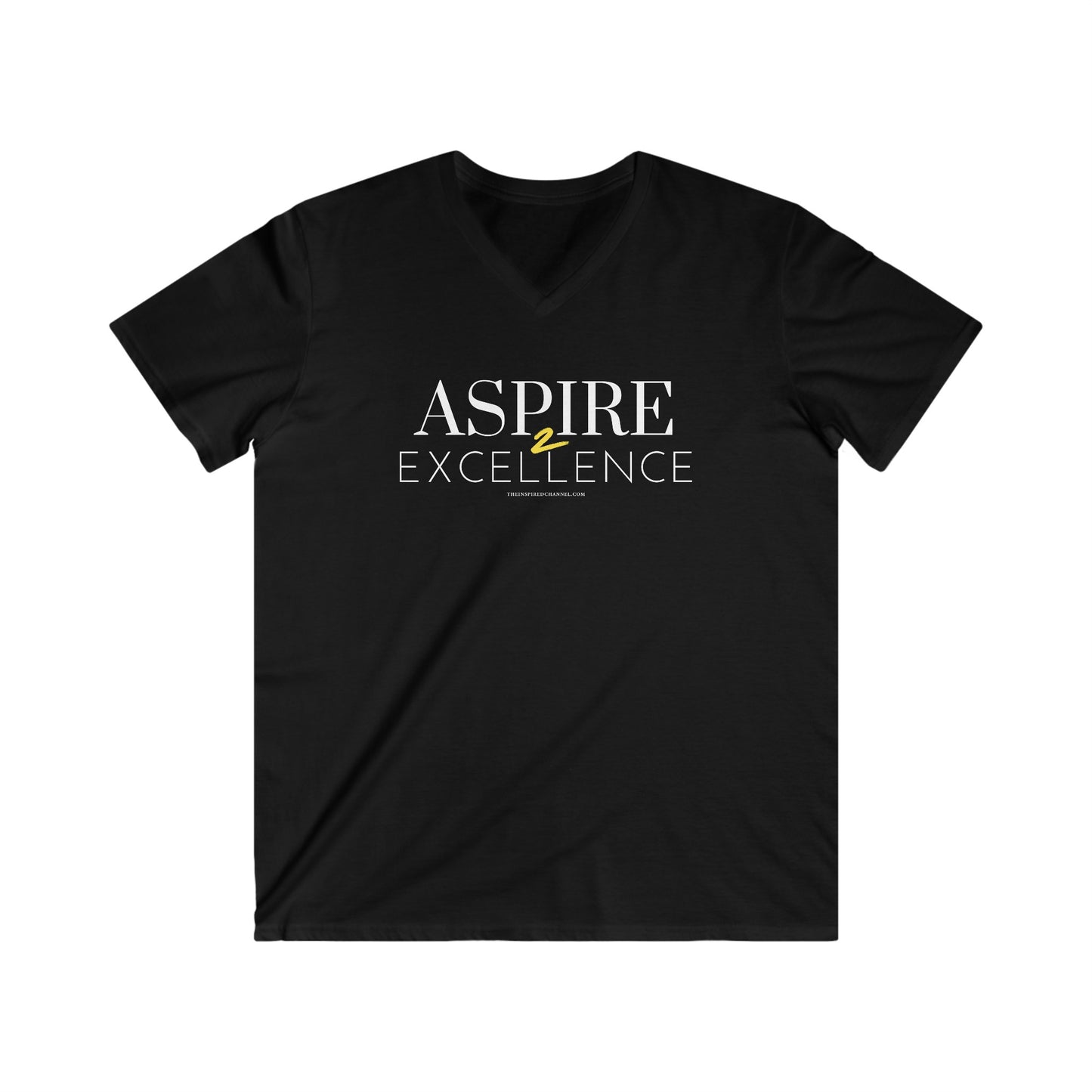 INSPIRED Aspire 2 Excellence MEN'S Fitted V-Neck Short Sleeve Tee