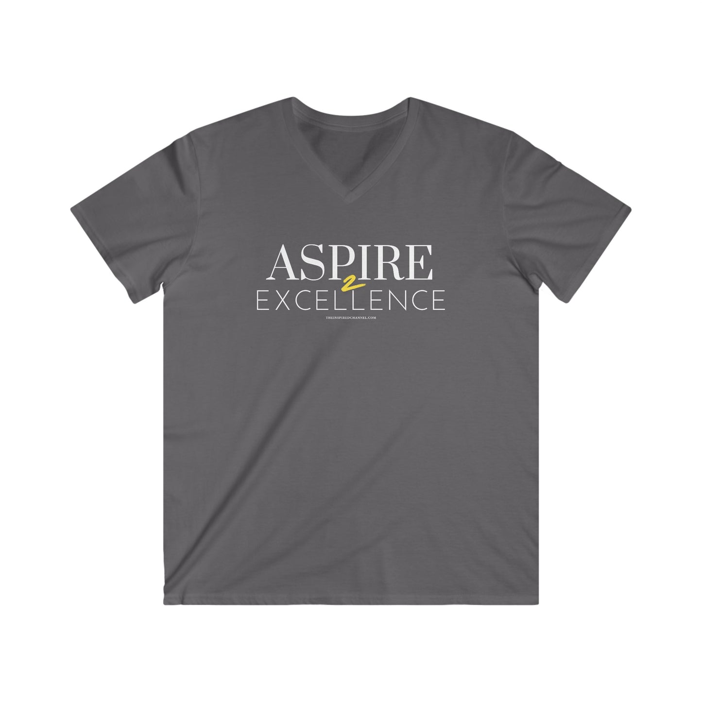 INSPIRED Aspire 2 Excellence MEN'S Fitted V-Neck Short Sleeve Tee