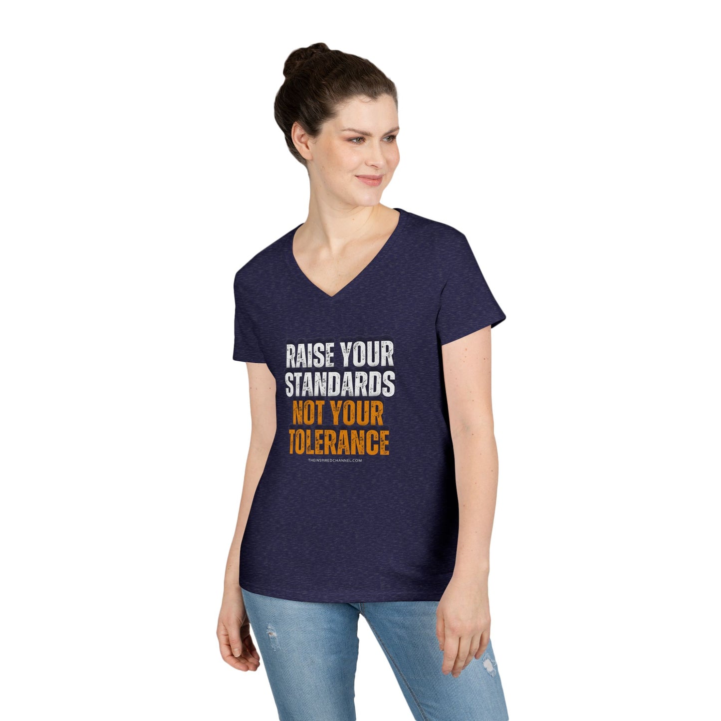 RAISE YOUR STANDARDS Ladies' V-Neck T-Shirt