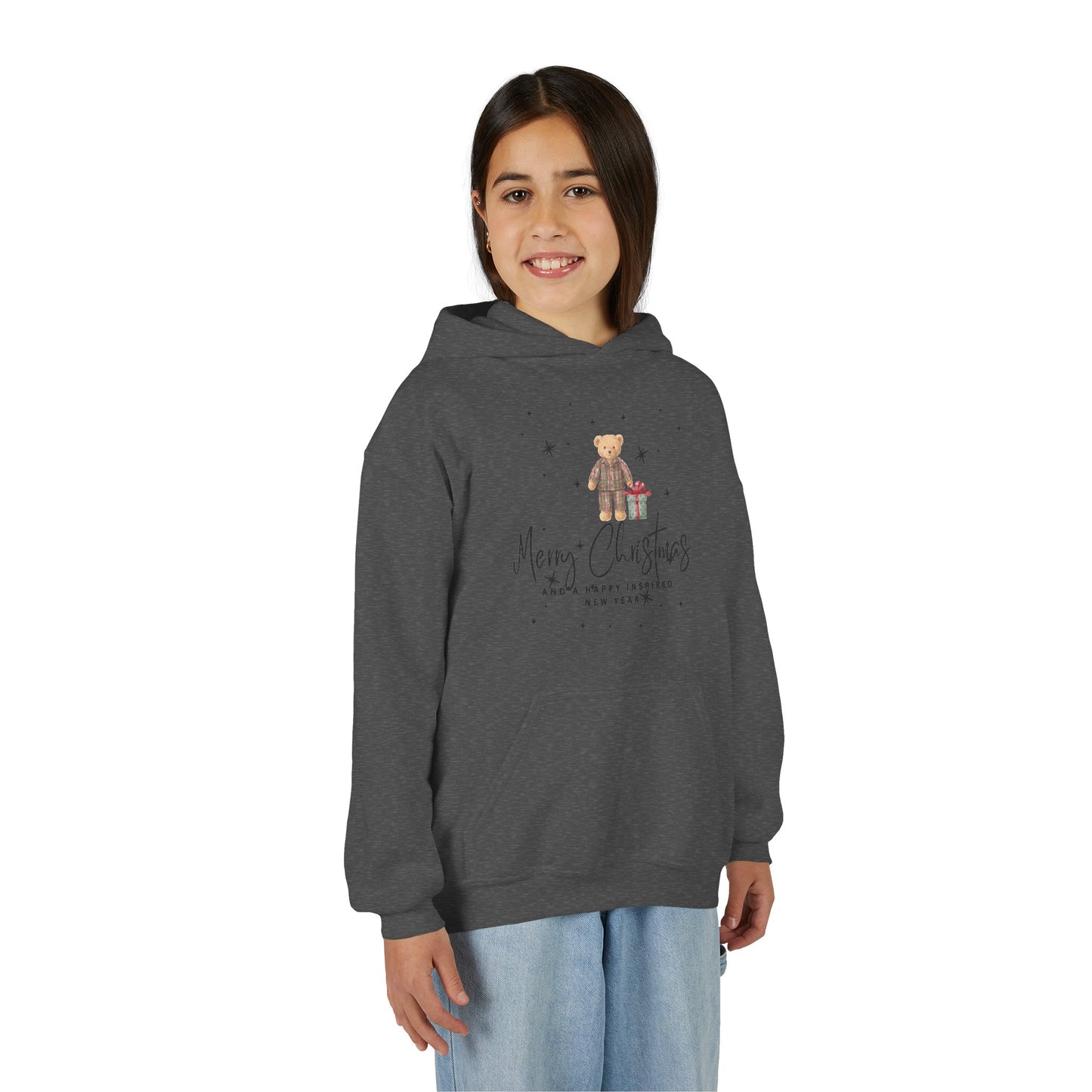 INSPIRED Youth Christmas Teddy Holiday Hoodie