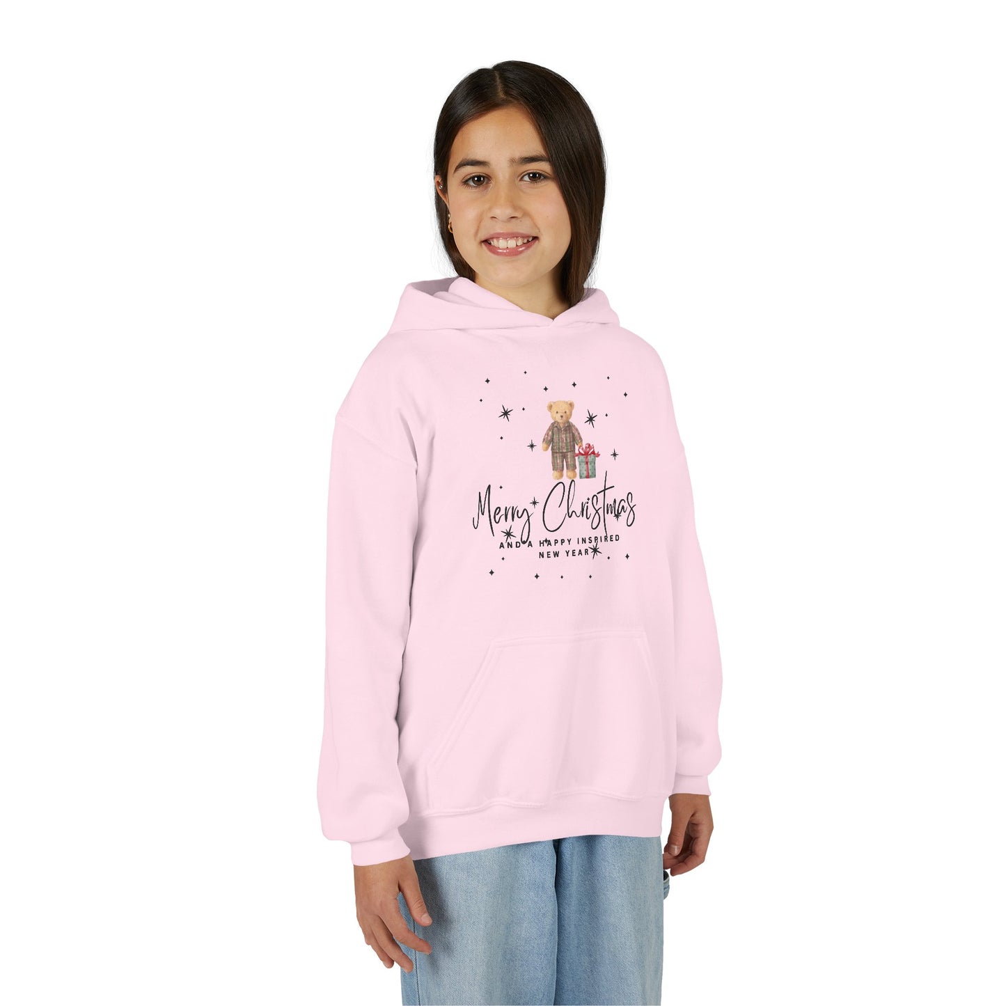 INSPIRED Youth Christmas Teddy Holiday Hoodie
